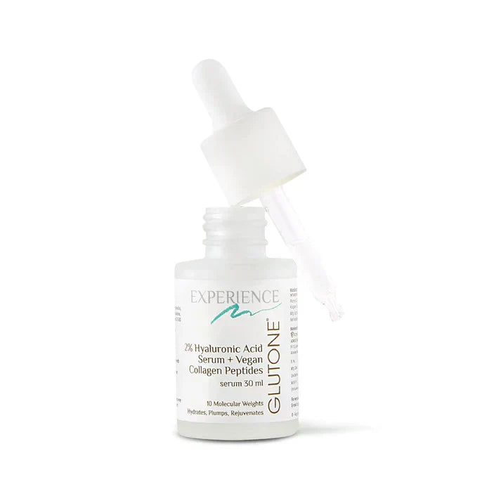 Glutone 2% Hyaluronic Acid plus vegan collagen peptides Serum 30ml