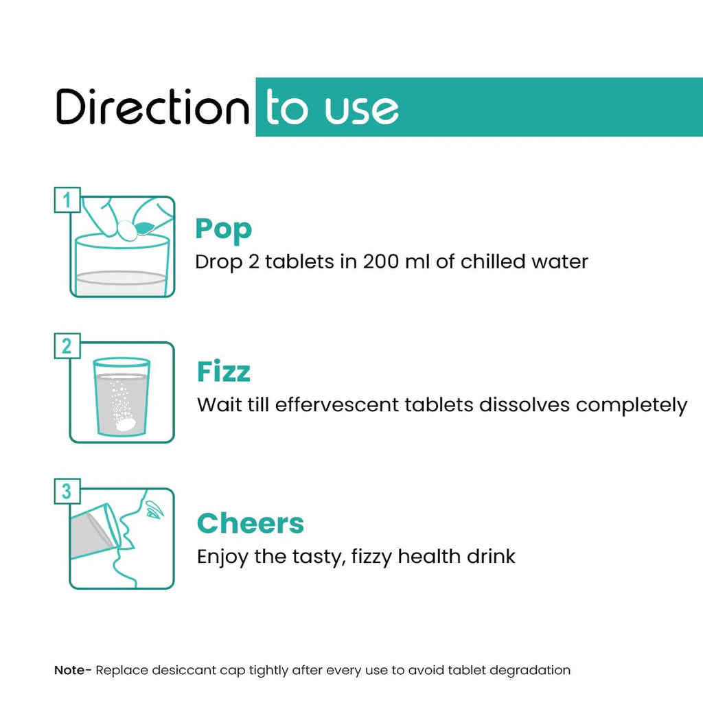 Fortisil C- High Performance Marine Collagen Effervescent Tablets | Vitamin C 65 mg | Skin Firmness & Hydration | 10 Tablets