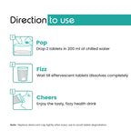 Fortisil C- High Performance Marine Collagen Effervescent Tablets | Vitamin C 65 mg | Skin Firmness & Hydration | 10 Tablets