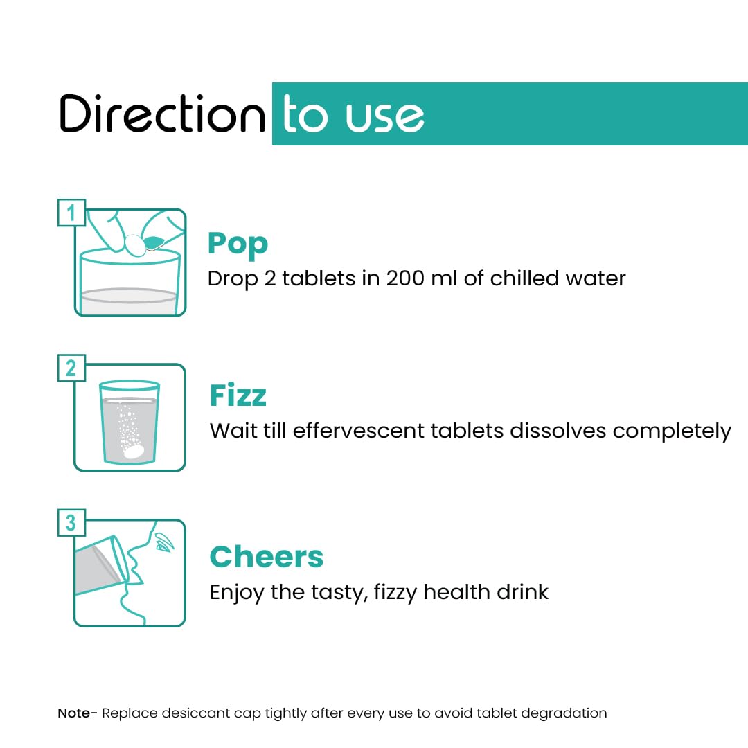 Fortisil C- High Performance Marine Collagen Effervescent Tablets | Vitamin C 65 mg | Skin Firmness & Hydration | 10 Tablets
