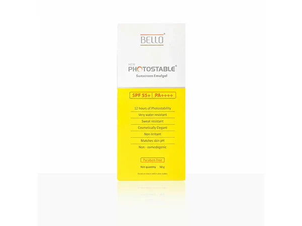 Photostable Bello Sunscreen Emulgel SPF 55+/PA++++ 50G