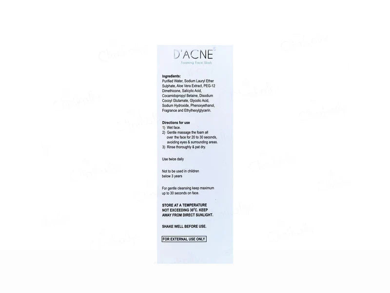 D'Acne Foaming Face Wash 60ML