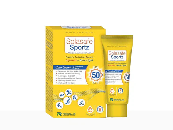 Solasafe Sportz Physical Sunscreen Gel SPF 50+ PA+++ 50g