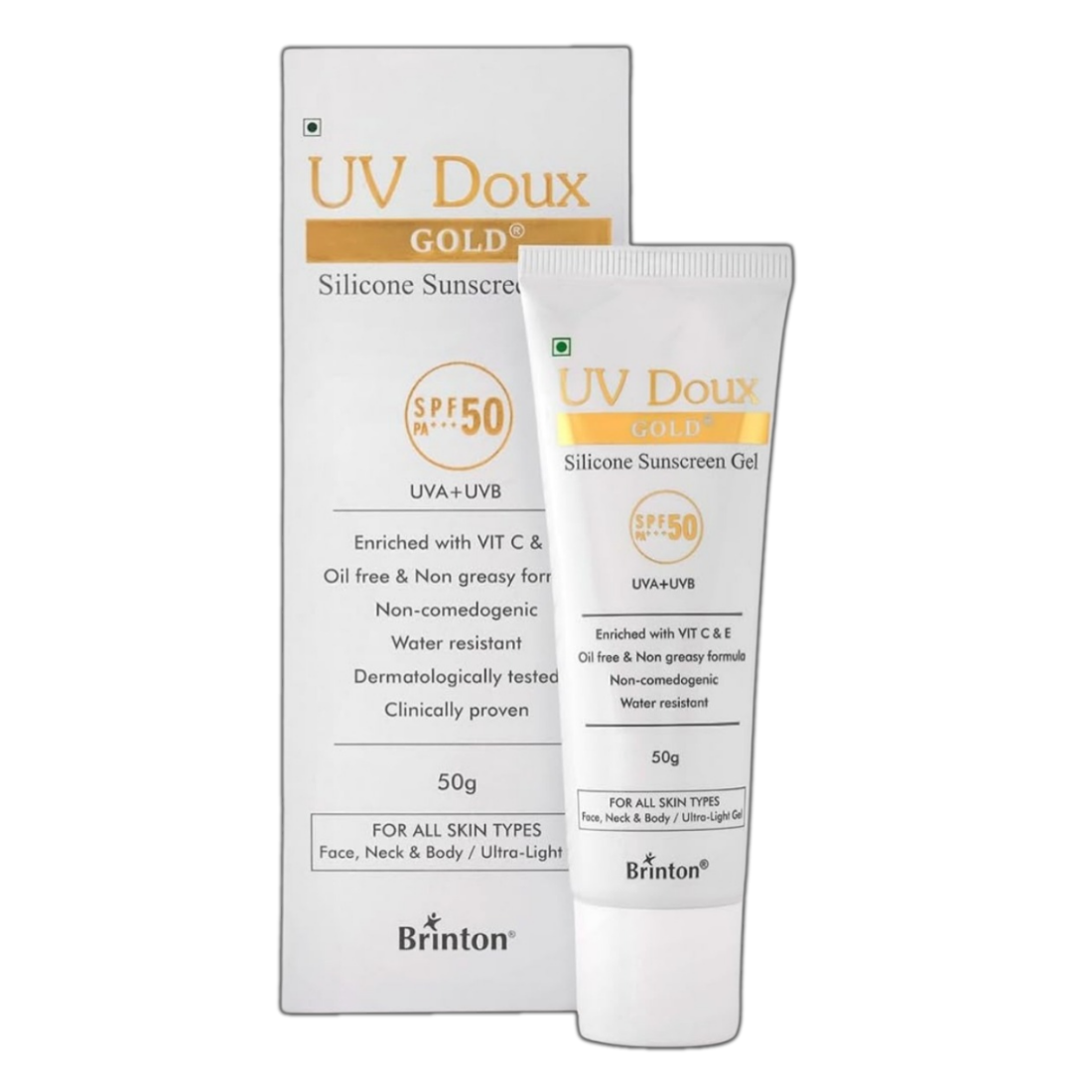 UV Doux Gold Silicone Sunscreen Gel SPF 50 PA+++ 50g