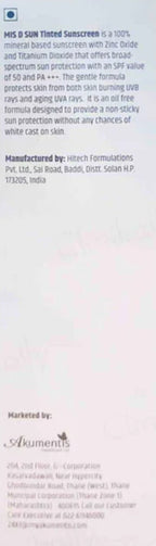 Mis D Sun Tinted Sunscreen SPF 50 PA+++ 50G